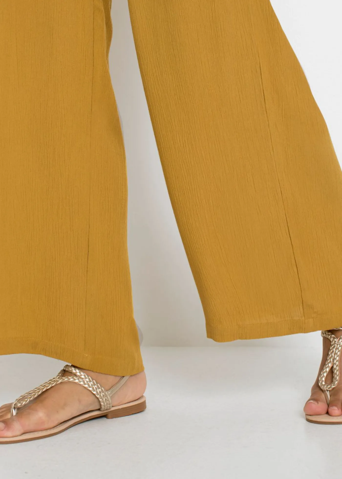bonprix bonprix Pantalón Marlene de viscosa fluida Amarillo Outlet
