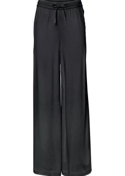 bonprix bonprix Pantalón Marlene de viscosa ligeramente brillante Negro Online