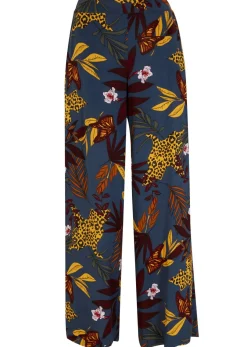 bonprix bonprix Pantalón Marlene de viscosa pura Gris oscuro estampado New