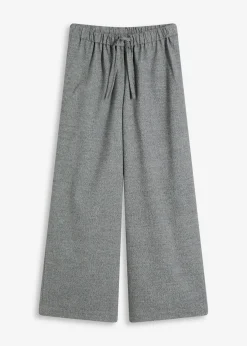 bonprix bonprix Pantalón palazzo con aspecto de lana antracita jaspeado moteado Best