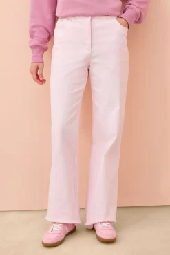 bonprix bonprix Pantalón palazzo con cinturilla cómoda y talle alto Rosa claro Clearance