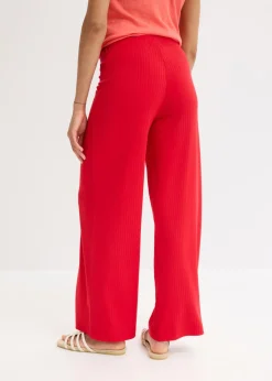 bonprix bonprix Pantalón palazzo con cintura cómoda rojo intenso Best