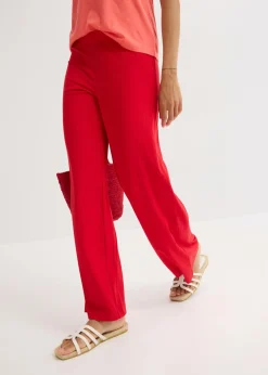 bonprix bonprix Pantalón palazzo con cintura cómoda rojo intenso Best