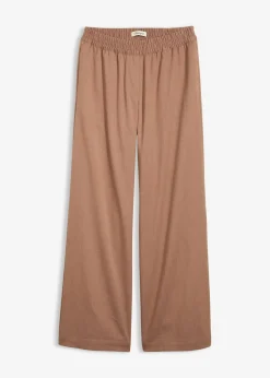 bonprix bonprix Pantalón palazzo con cintura cómoda marrón castaño moteado Discount