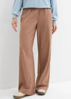 bonprix bonprix Pantalón palazzo con cintura cómoda marrón castaño moteado Discount