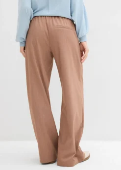 bonprix bonprix Pantalón palazzo con cintura cómoda marrón castaño moteado Discount