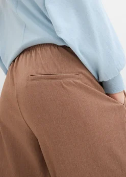 bonprix bonprix Pantalón palazzo con cintura cómoda marrón castaño moteado Discount