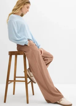 bonprix bonprix Pantalón palazzo con cintura cómoda marrón castaño moteado Discount