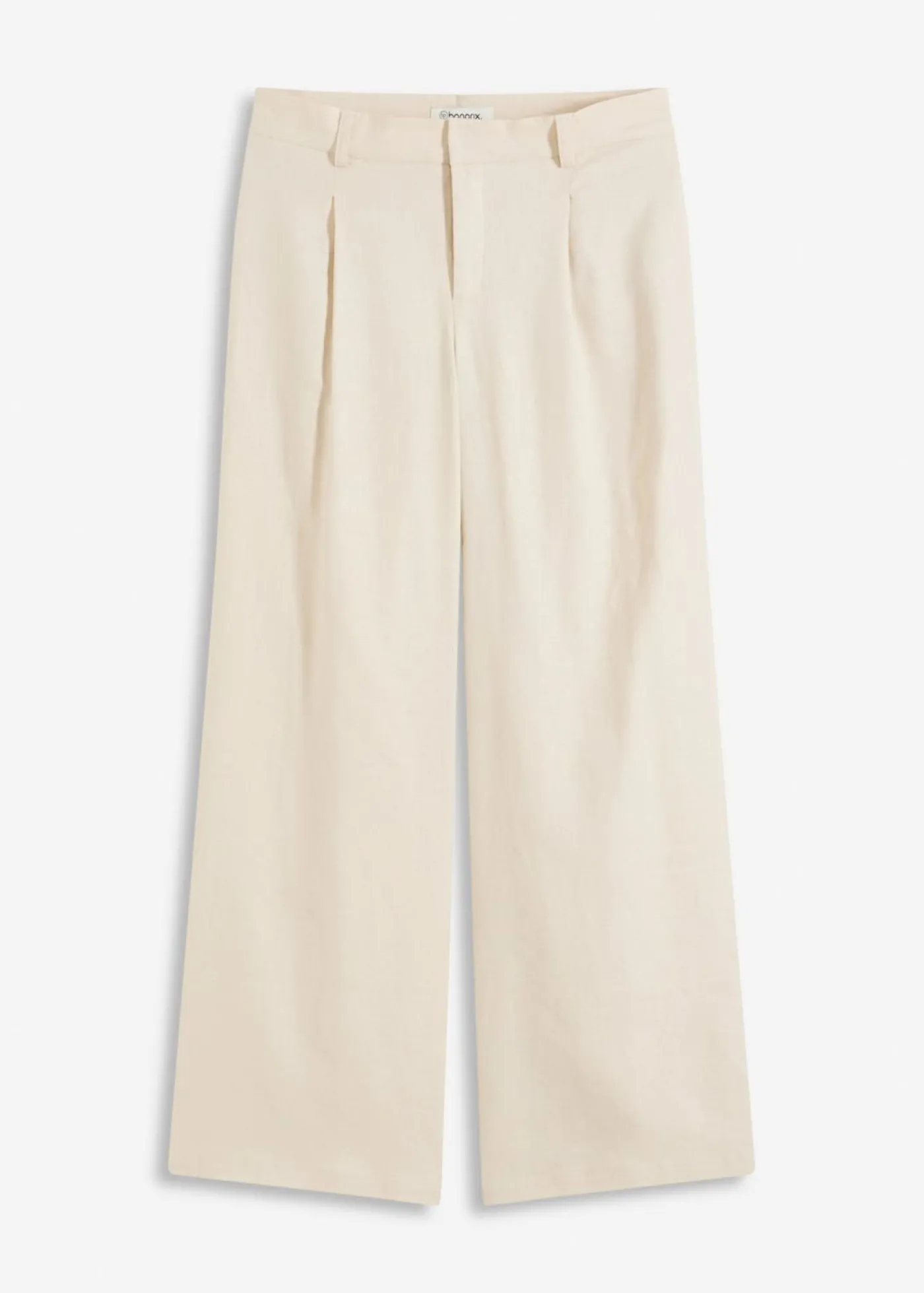 bonprix bonprix Pantalón palazzo de lino Arena claro Outlet
