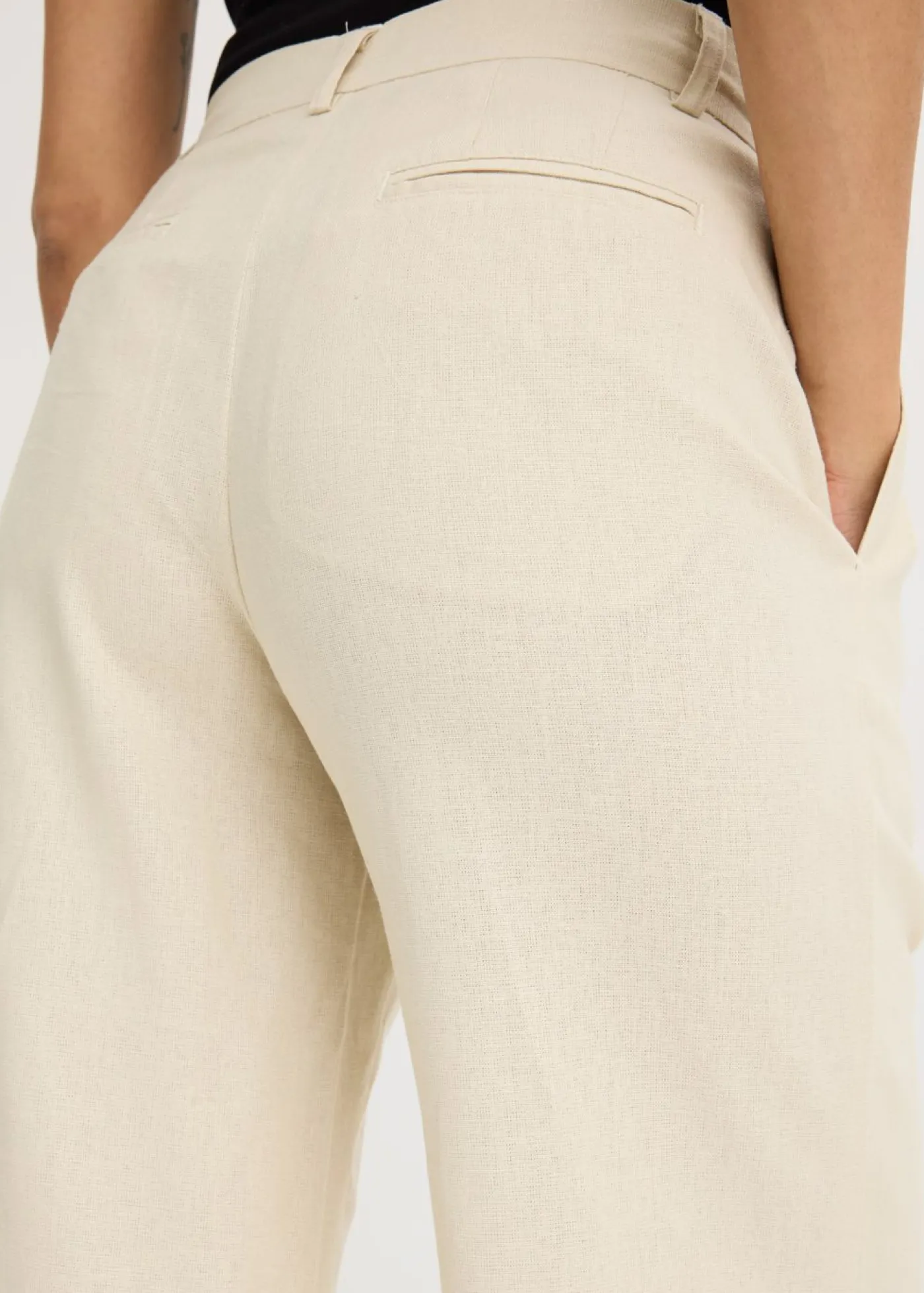 bonprix bonprix Pantalón palazzo de lino Arena claro Outlet