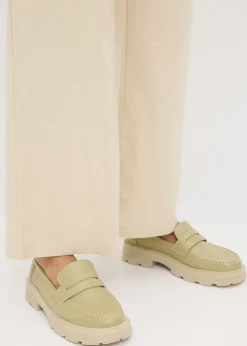 bonprix bonprix Pantalón palazzo de lino Arena claro Outlet