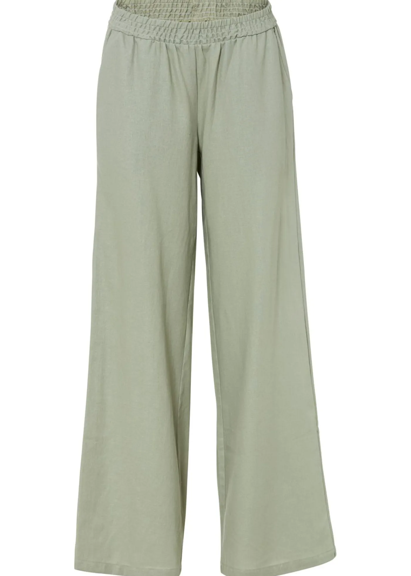 bonprix bonprix Pantalón palazzo de lino Verde alga New