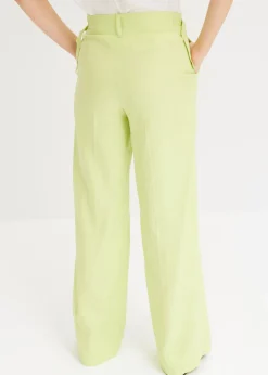 bonprix bonprix Pantalón palazzo de mezcla de lino ligero Verde menta