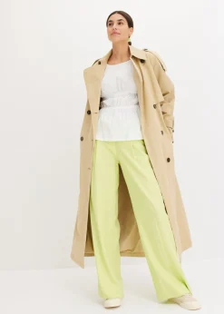 bonprix bonprix Pantalón palazzo de mezcla de lino ligero Verde menta