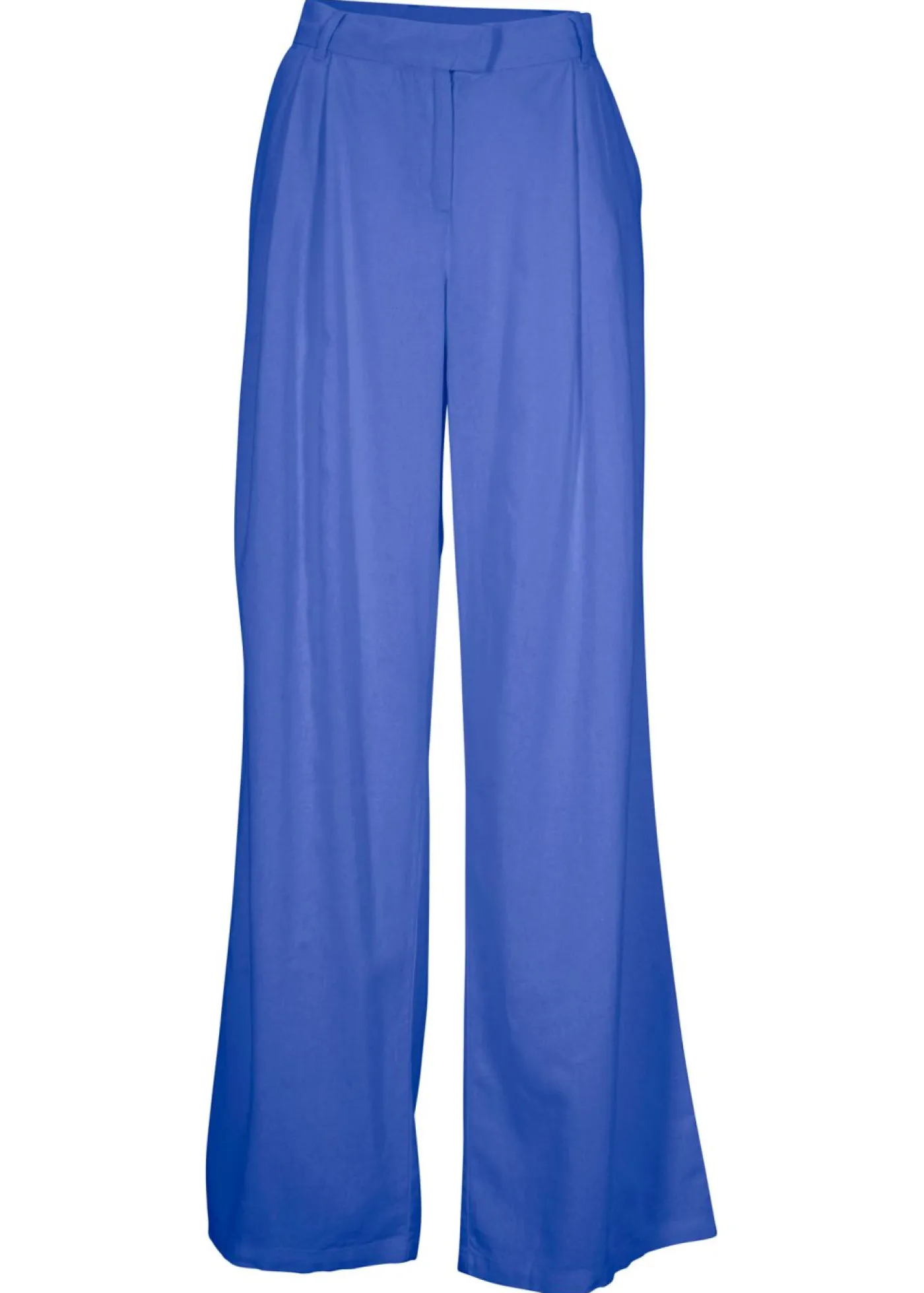 bonprix bonprix Pantalón palazzo de mezcla ligera de viscosa y lino Azul azafata