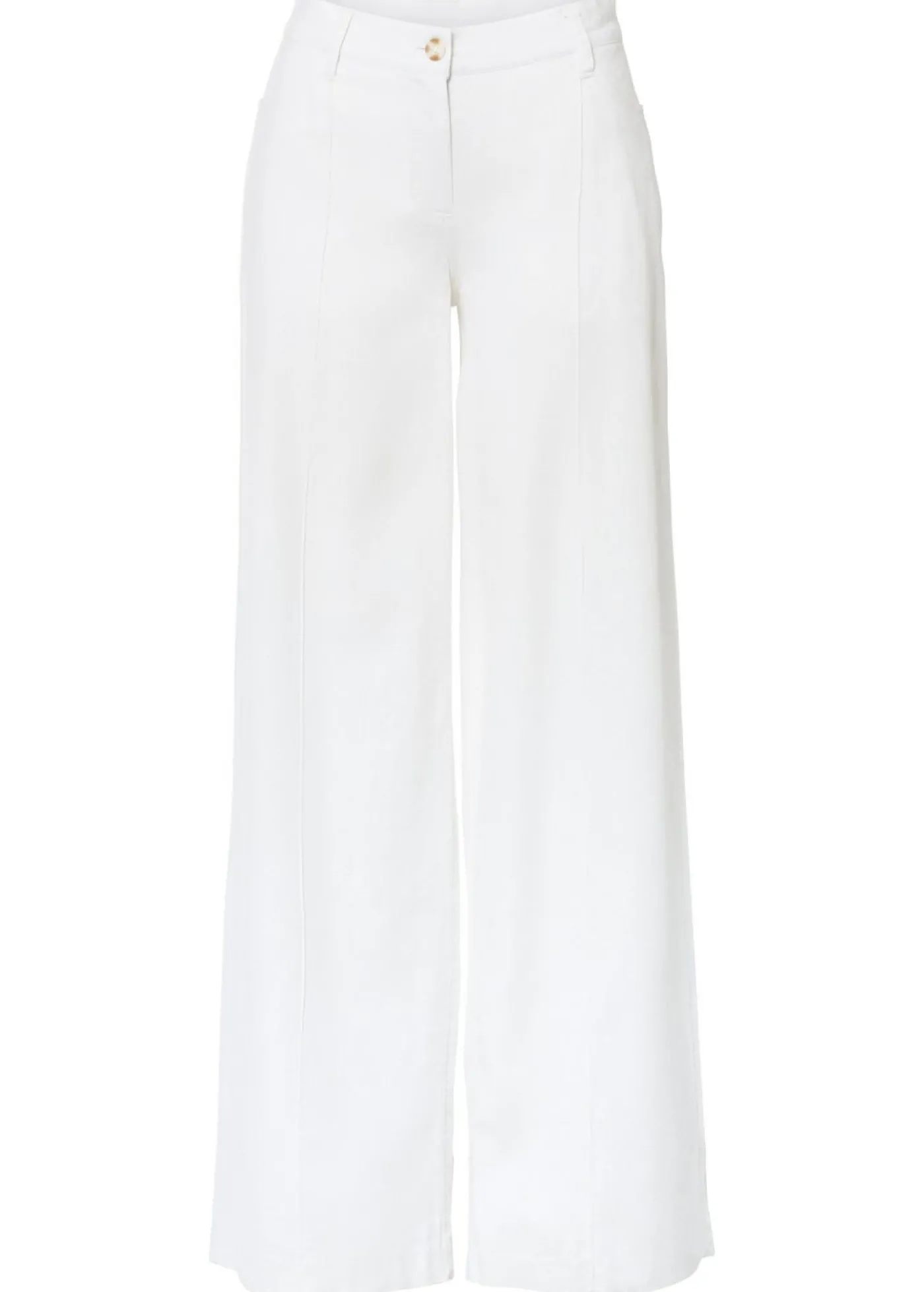 bonprix bonprix Pantalón palazzo de mezcla de lino Blanco New