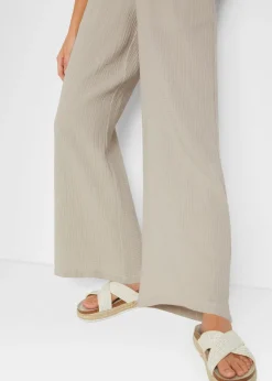 bonprix bonprix Pantalón palazzo de muselina gris piedra Clearance