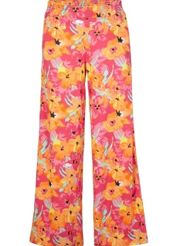 bonprix bonprix Pantalón Palazzo de punto de mezcla de viscosa Pink lady de flores Discount