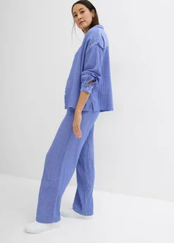 bonprix bonprix Pantalón palazzo de rayas azul violaceo-azul genciana con rayas Best