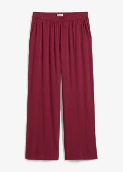 bonprix bonprix Pantalón Palazzo de viscosa suave Rojo azalea