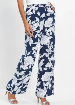 bonprix bonprix Pantalón Palazzo de viscosa fluida Negro Discount