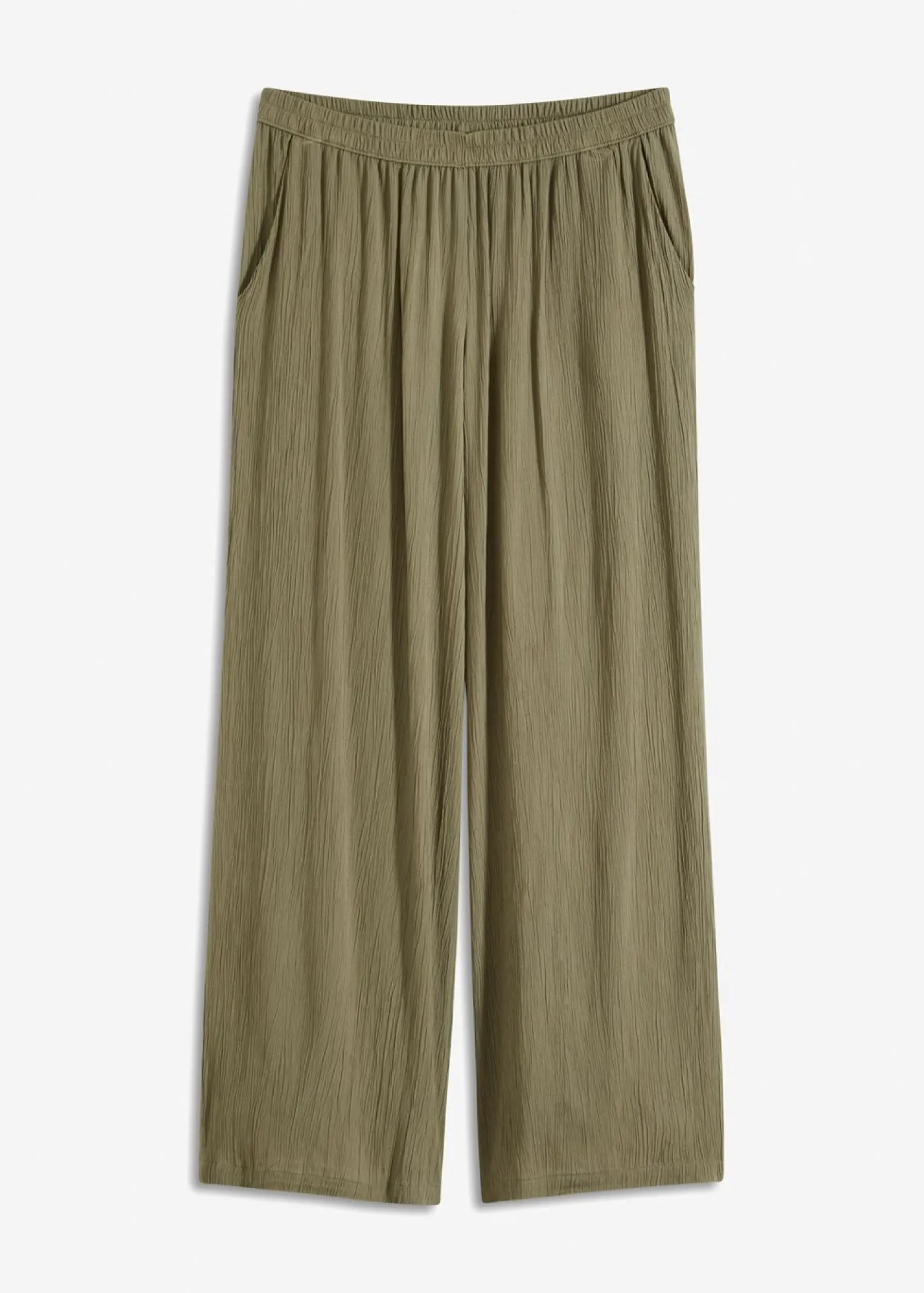 bonprix bonprix Pantalón Palazzo de viscosa suave Verde oliva Discount