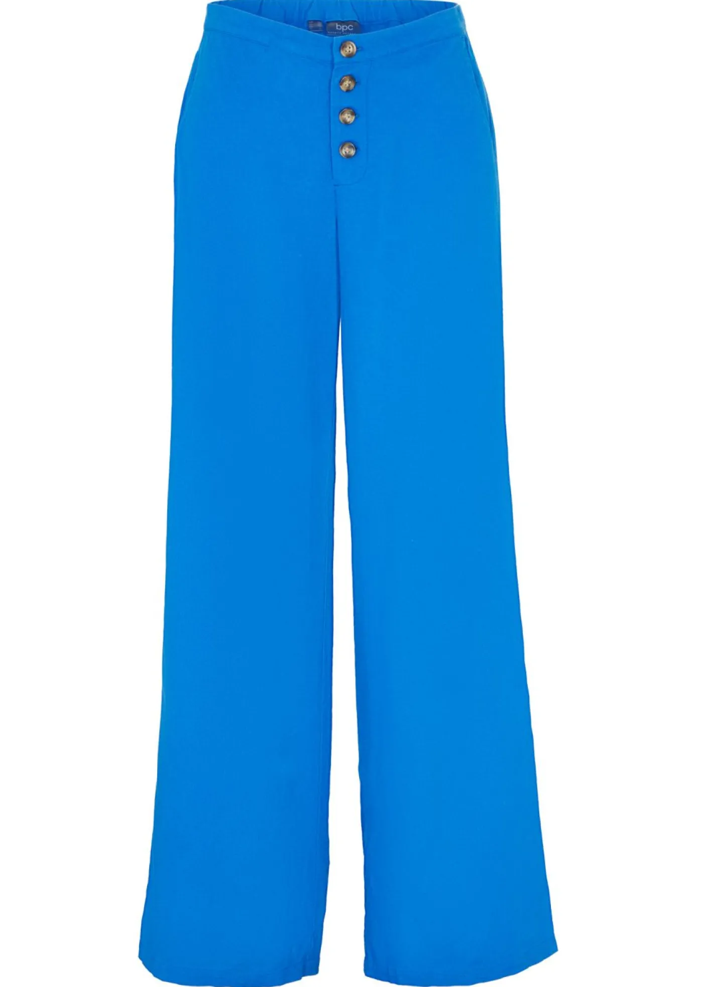 bonprix bonprix Pantalón palazzo largo con lino Azur Hot