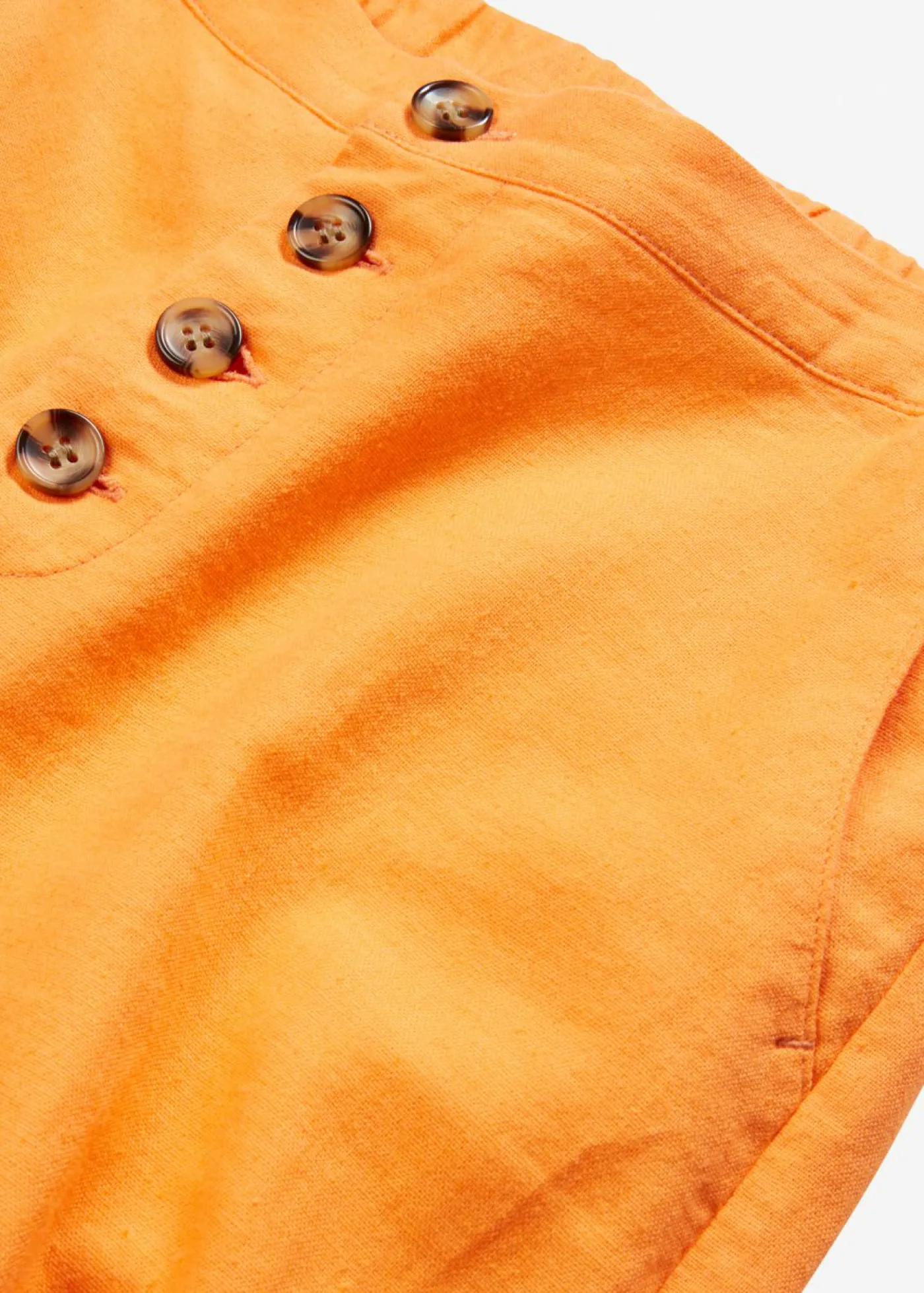 bonprix bonprix Pantalón palazzo largo con lino Naranja claro Sale