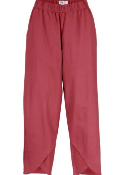 bonprix bonprix Pantalón pirata de mezcla de lino ligero marrón marsala