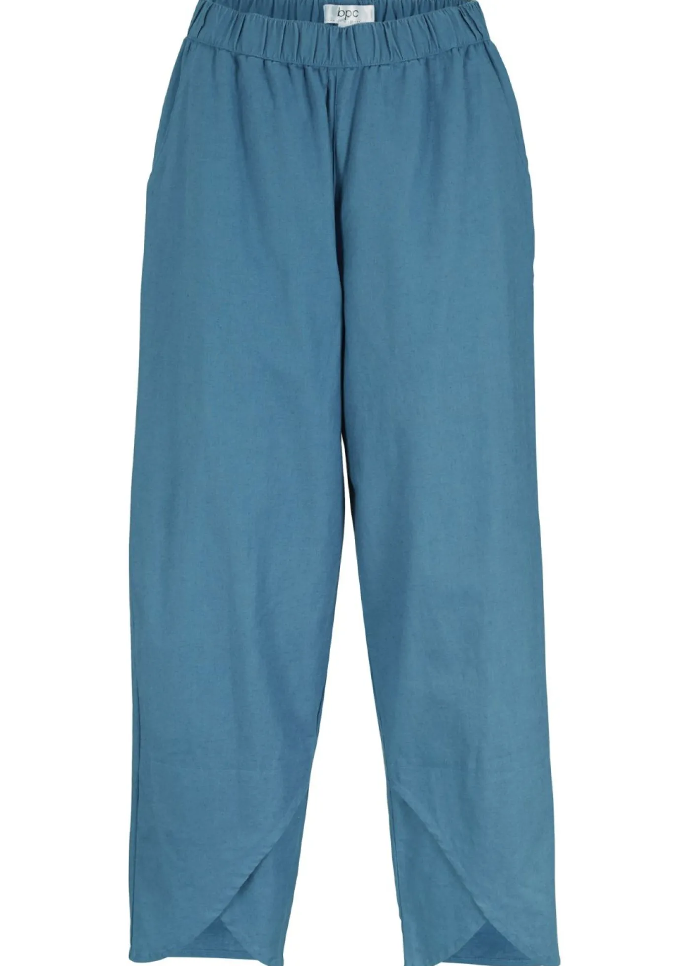 bonprix bonprix Pantalón pirata de mezcla de lino ligero denim azul Clearance