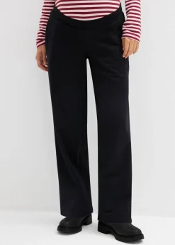 bonprix bonprix Pantalón premamá de chándal 2 en 1 con banda abdominal ajustable Negro Online