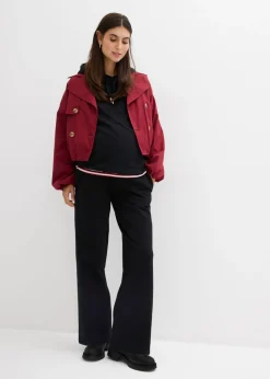 bonprix bonprix Pantalón premamá de chándal 2 en 1 con banda abdominal ajustable Negro Online