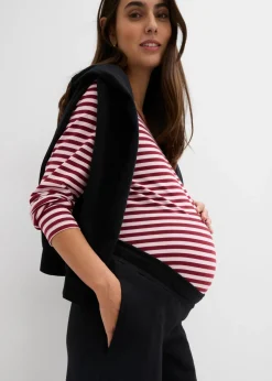 bonprix bonprix Pantalón premamá de chándal 2 en 1 con banda abdominal ajustable Negro Online
