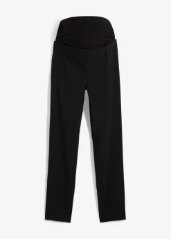 bonprix bonprix Pantalón premamá elástico con pernera acampanada Negro Clearance