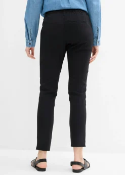 bonprix bonprix Pantalón premamá elástico con pernera acampanada Negro Clearance