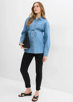 bonprix bonprix Pantalón premamá elástico con pernera acampanada Negro Clearance