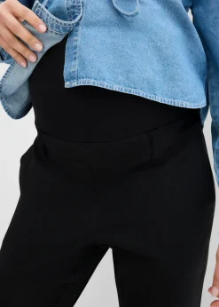 bonprix bonprix Pantalón premamá elástico con pernera acampanada Negro Clearance