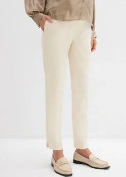 bonprix bonprix Pantalón premamá elástico con pernera acampanada Crudo Best