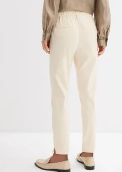 bonprix bonprix Pantalón premamá elástico con pernera acampanada Crudo Best