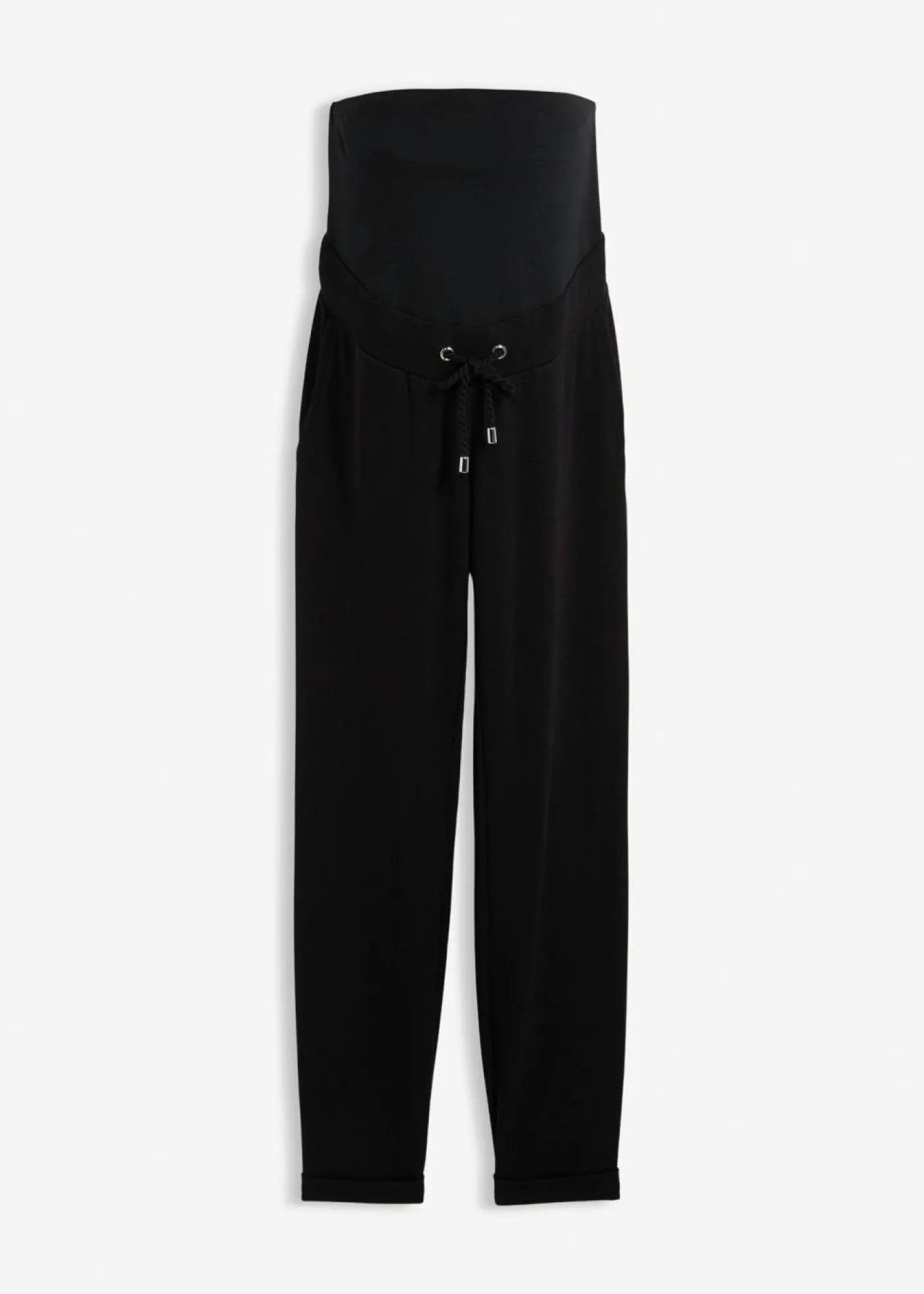 bonprix bonprix Pantalón premamá sin cierre de Punto di Roma con cinturilla elástica Negro New