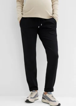 bonprix bonprix Pantalón premamá sin cierre de Punto di Roma con cinturilla elástica Negro New