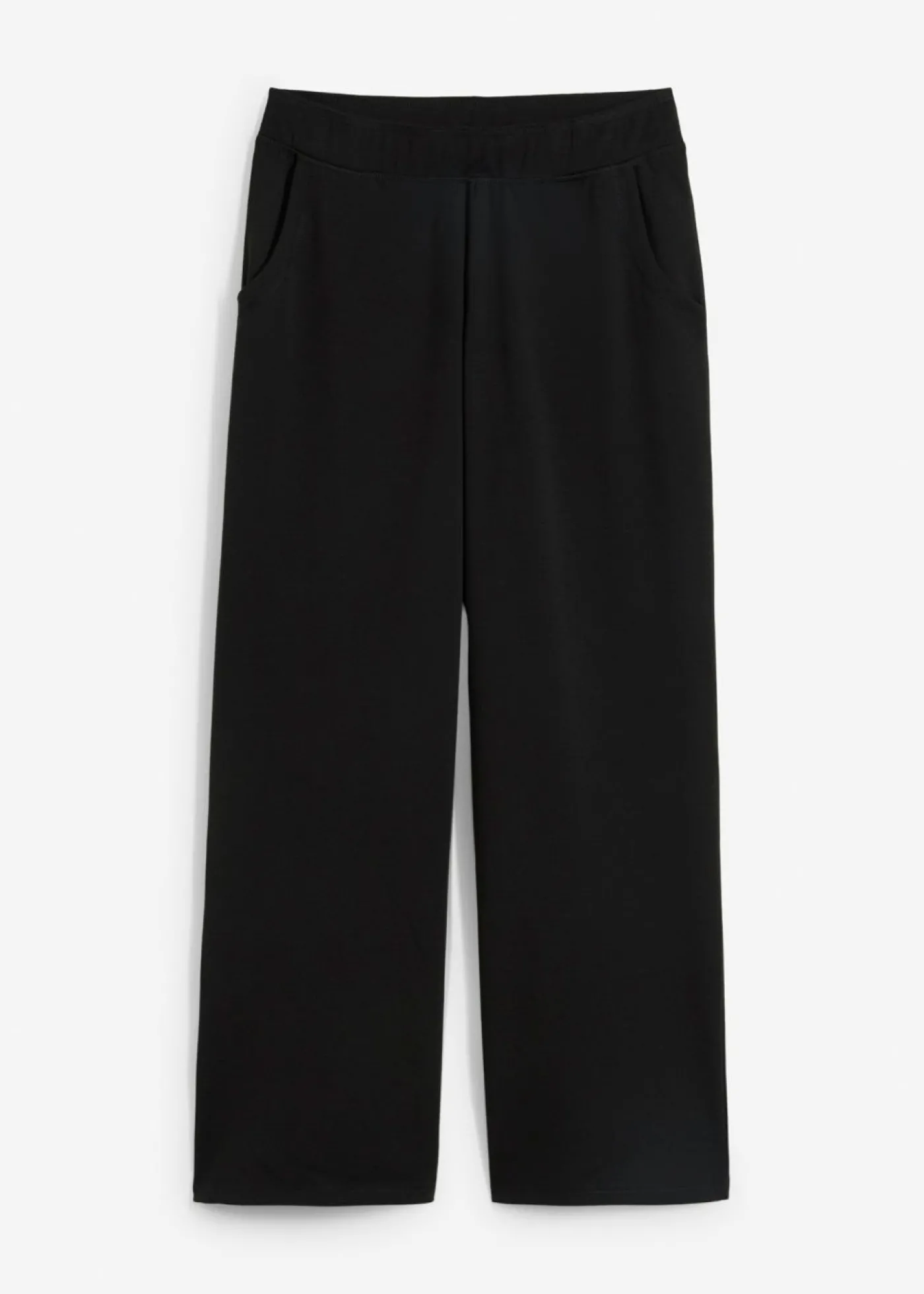 bonprix bonprix Pantalón Punto di Roma con cintura cómoda Negro Clearance