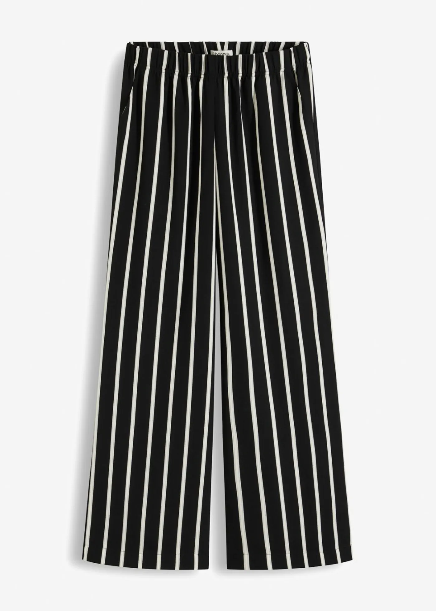 bonprix bonprix Pantalón sin cierre Negro-blanco con rayas