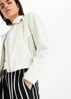 bonprix bonprix Pantalón sin cierre Negro-blanco con rayas