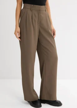 bonprix bonprix Pantalón sin cierre con estructura de sarga Oliva Sale