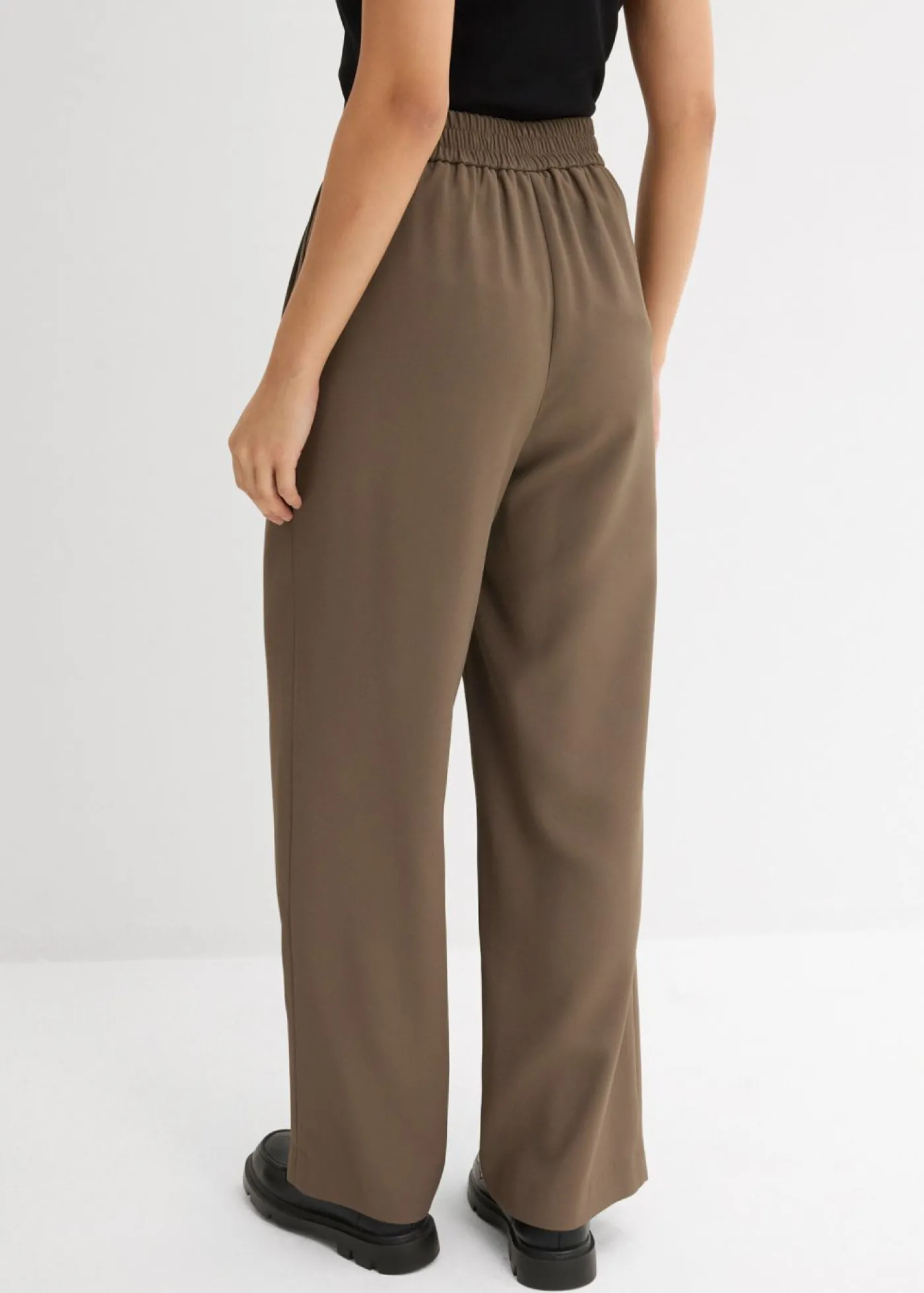 bonprix bonprix Pantalón sin cierre con estructura de sarga Oliva Sale