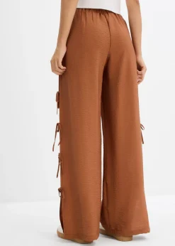 bonprix bonprix Pantalón sin cierre con lazos Marrón castaño Hot