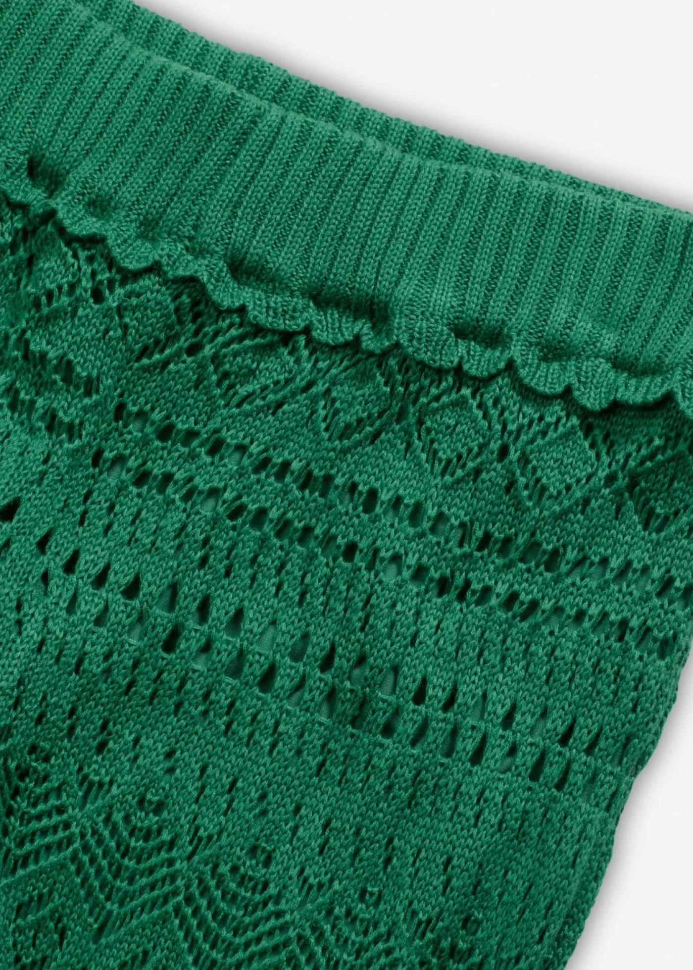 bonprix bonprix Pantalón sin cierre con patrón de punto calado verde gema Clearance