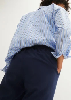 bonprix bonprix Pantalón sin cierre con pinzas Azul marino Clearance