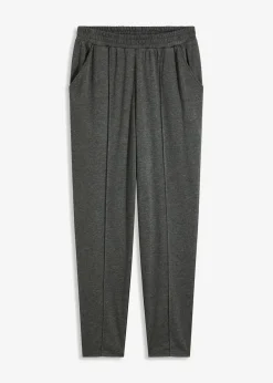 bonprix bonprix Pantalón sin cierre con ribete gris jaspeado moteado Online
